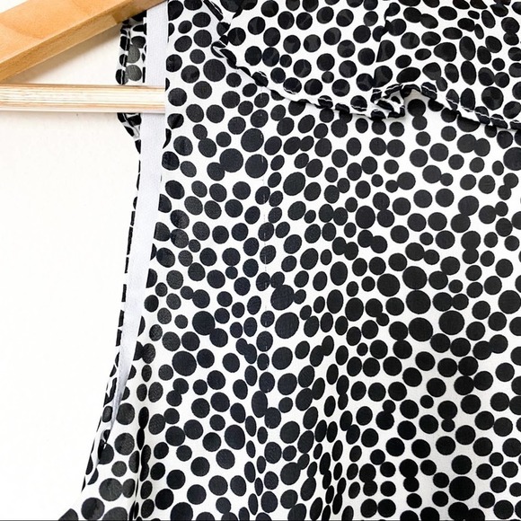 White House Black Market Polka Dot Ruffle Tank Top - Picture 12 of 13